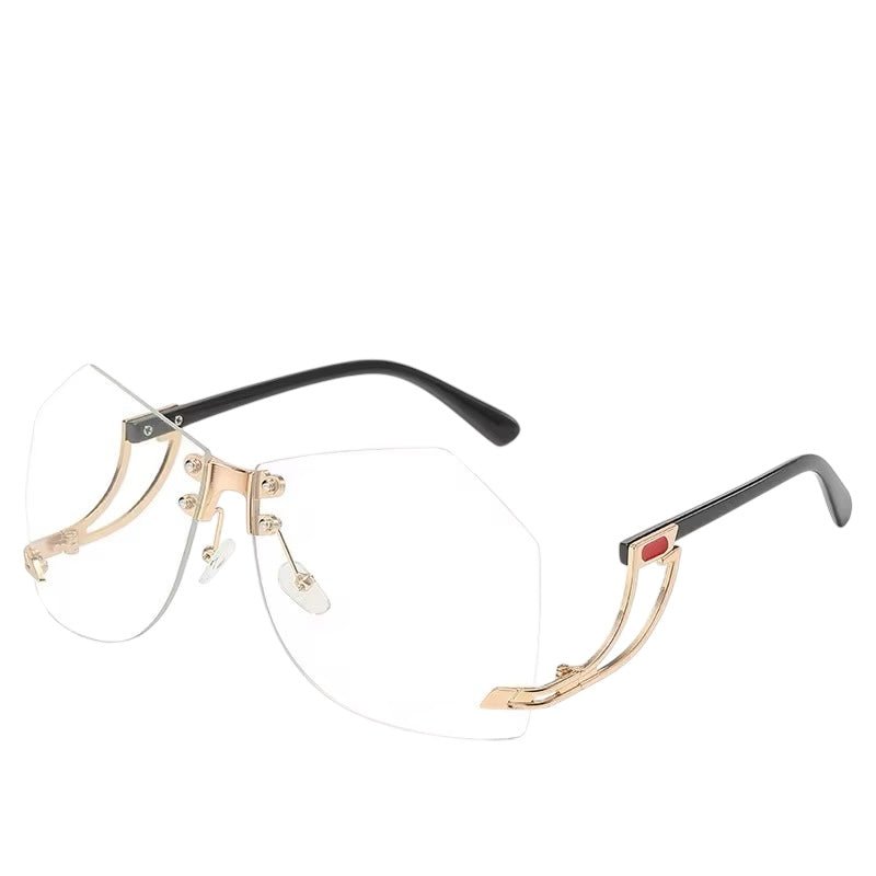 Trendy UV400 Oversized Rimless Sunglasses – Gradient Lens Collection - Fatisha Boutique