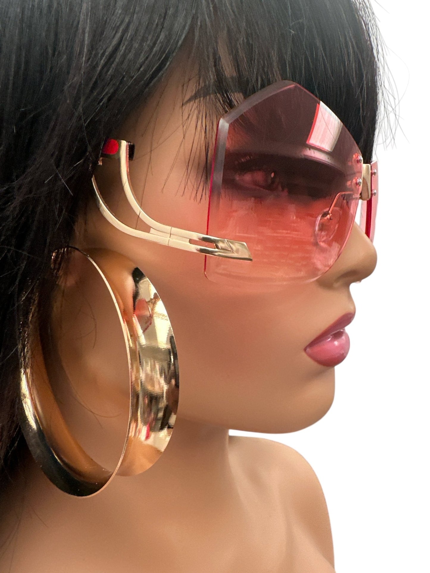 Trendy UV400 Oversized Rimless Sunglasses – Gradient Lens Collection - Fatisha Boutique