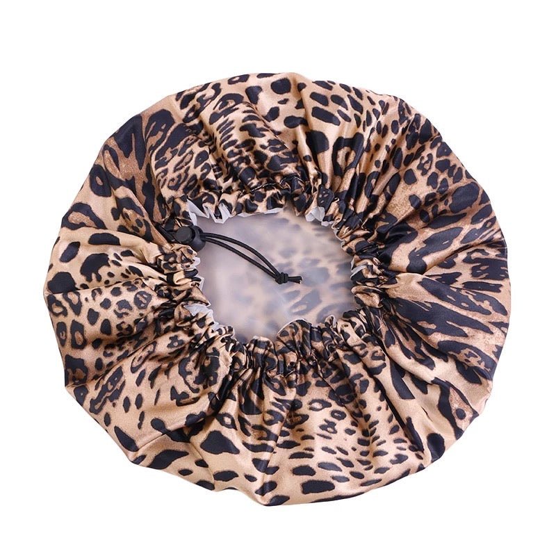 Adjustable Double Layered Satin Silk Deep Conditioner And Shower Bonnet Caps - Fatisha Boutique