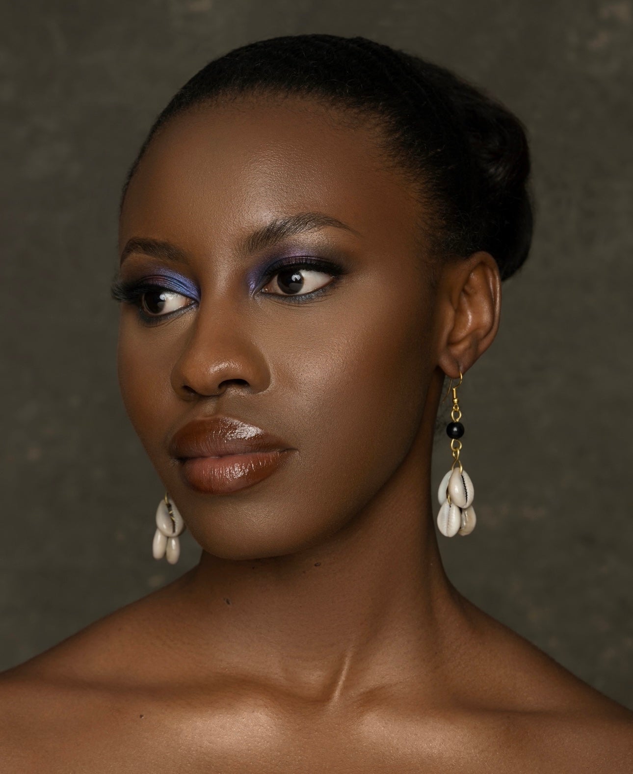Authentic African Cowrie Seashell Dangle Earrings - Fatisha Boutique