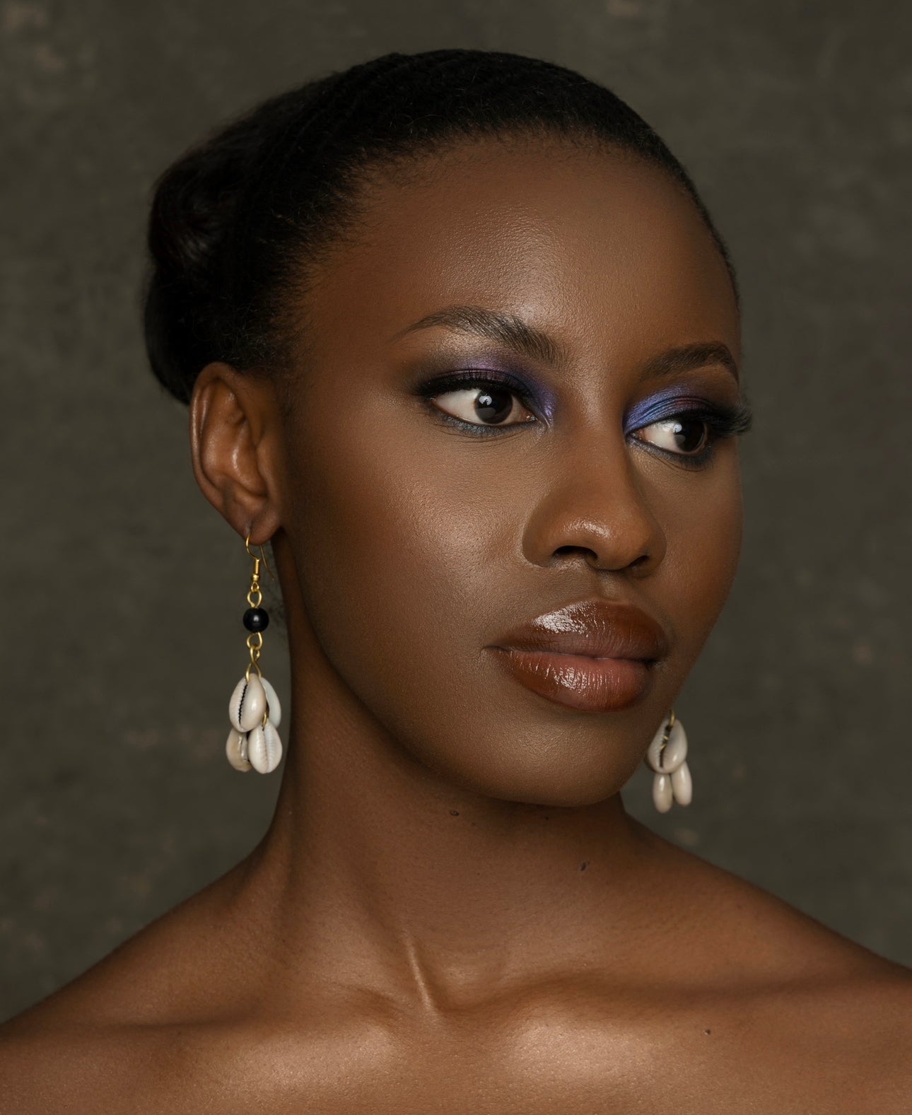 Authentic African Cowrie Seashell Dangle Earrings - Fatisha Boutique