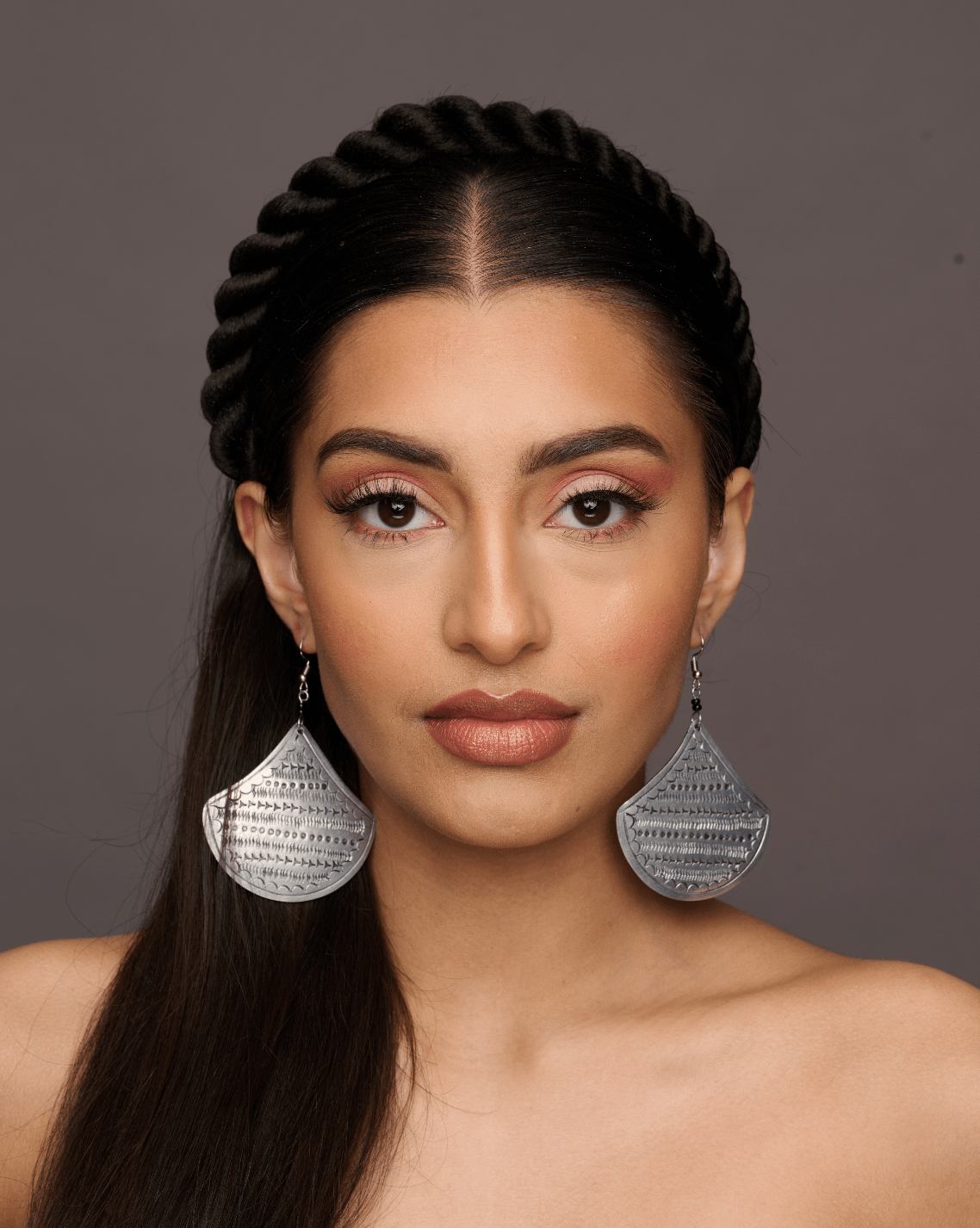 Authentic Lightweight African Engraved Silver Metal Dangle Earrings - Fatisha Boutique