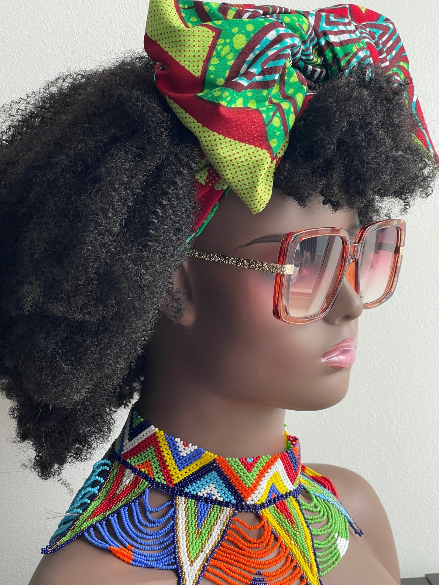 Authentic Maasai Zulu Multicolour Tribal Ethnic Beaded Collar Choker Necklace - Fatisha Boutique