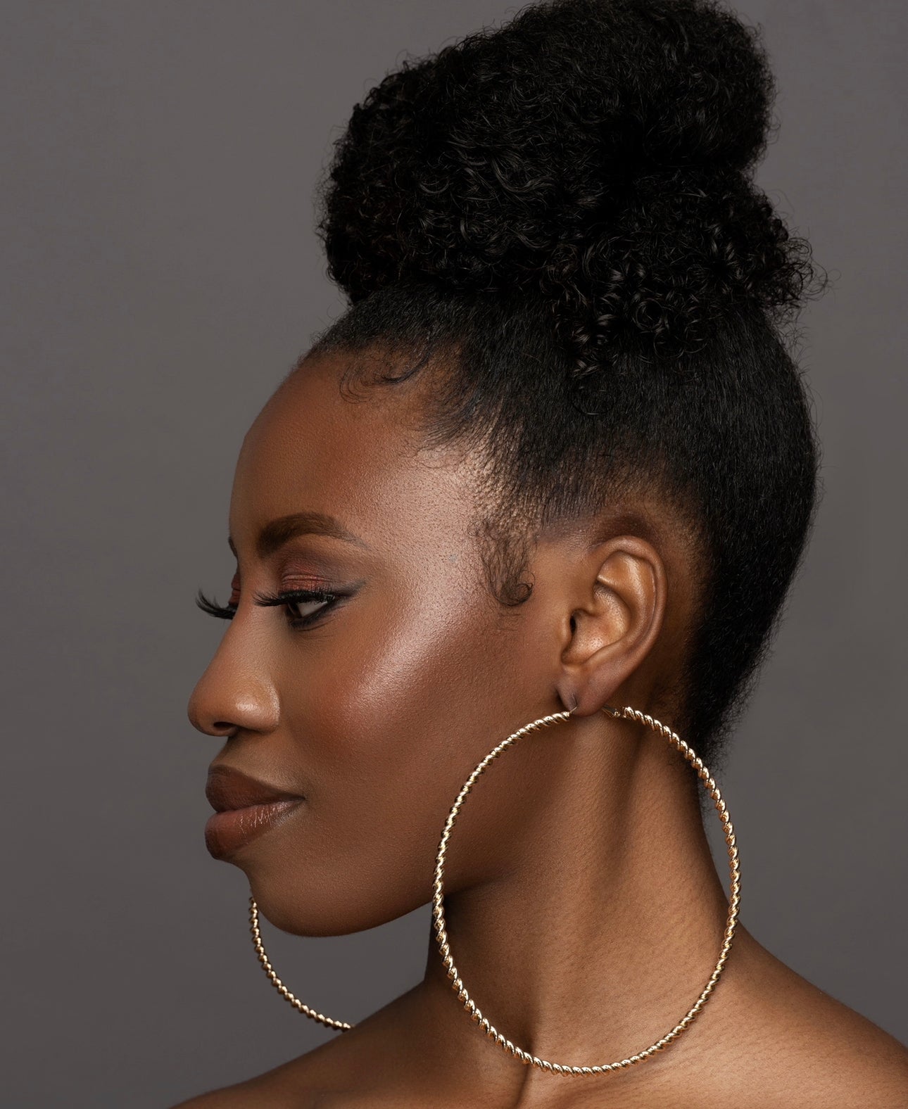 Big Oversized 12CM Chunky Round Statement Hoop Earrings - Fatisha Boutique
