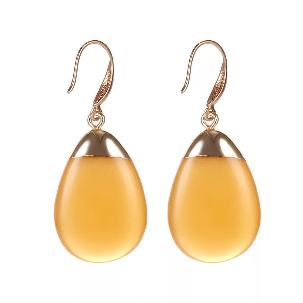 Bohemia Resin Teardrop Lightweight Everyday Dangle Earrings - Fatisha Boutique