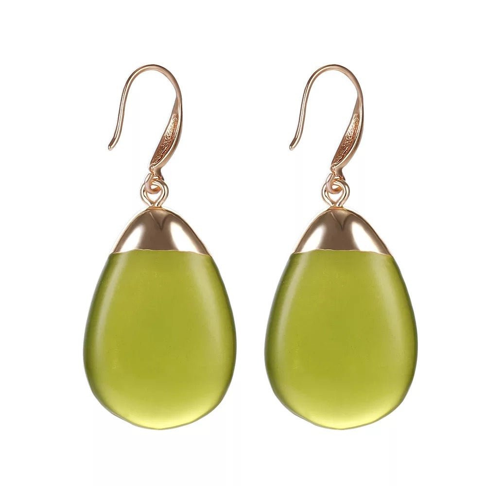 Bohemia Resin Teardrop Lightweight Everyday Dangle Earrings - Fatisha Boutique