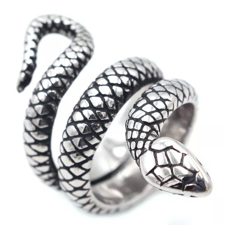 Bohemian 4 Pieces Snakes Statement Rings Set - Fatisha Boutique