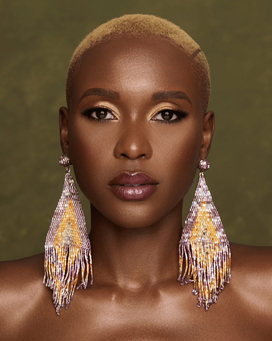 Bohemian Beaded Fringe Earrings – Handmade Geometric Statement Jewellery - Fatisha Boutique