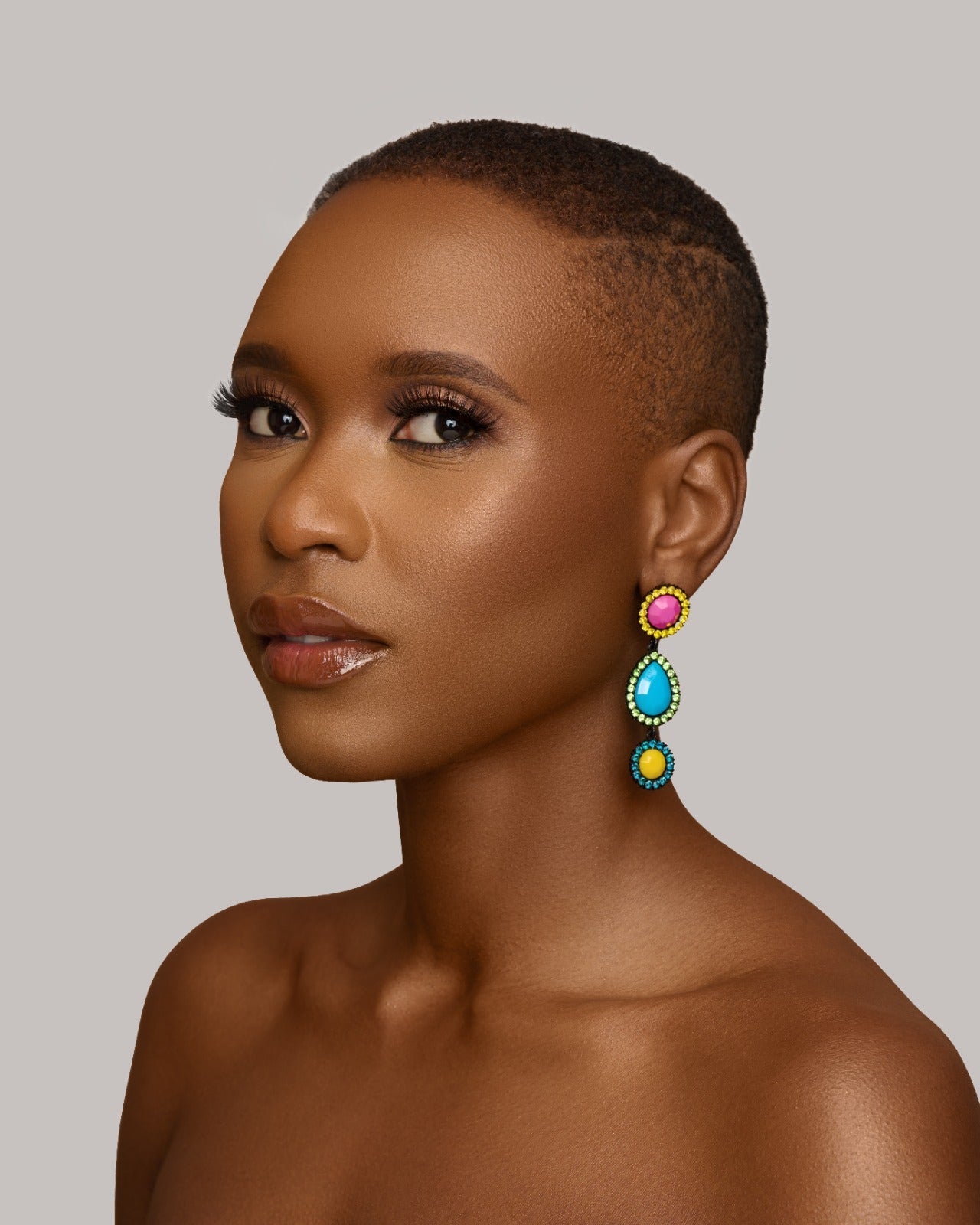 Bold Bohemian Multicoloured Resin Drop Earrings - Fatisha Boutique