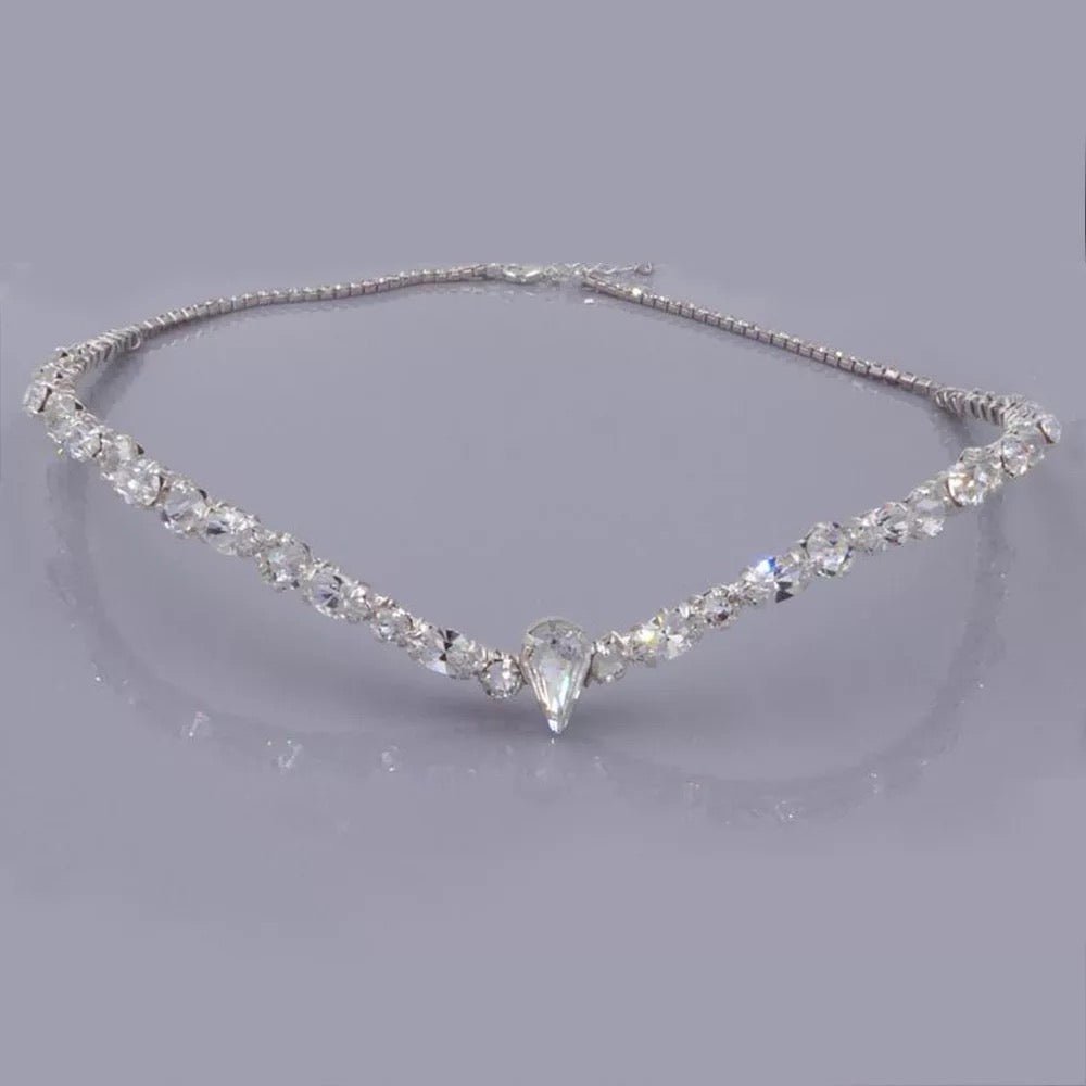 Bridal Crystal Diamante Rhinestone Tiara Crown Headpiece - Fatisha Boutique