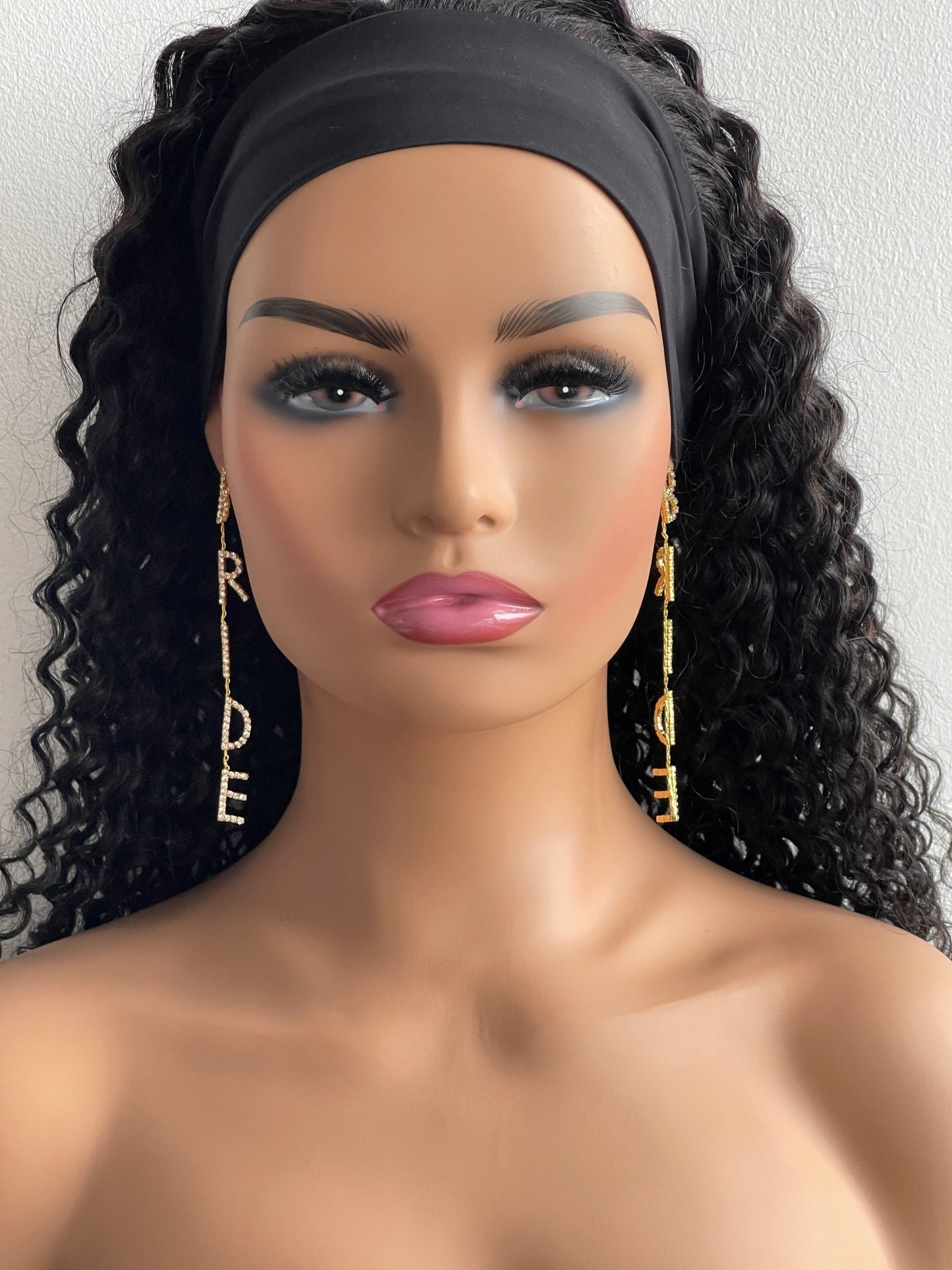 Bridal Statement Earrings WIFEY BRIDE Rhinestone Drop Earrings for Weddings and Bachelorette Parties - Fatisha Boutique