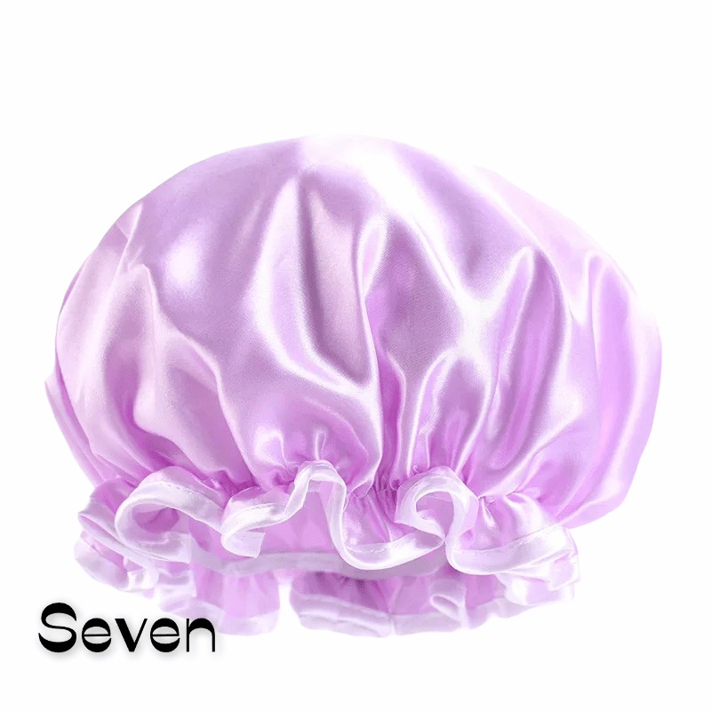 Children Luxury Satin Silk Doubled Layered Shower Bonnet Caps - Fatisha Boutique