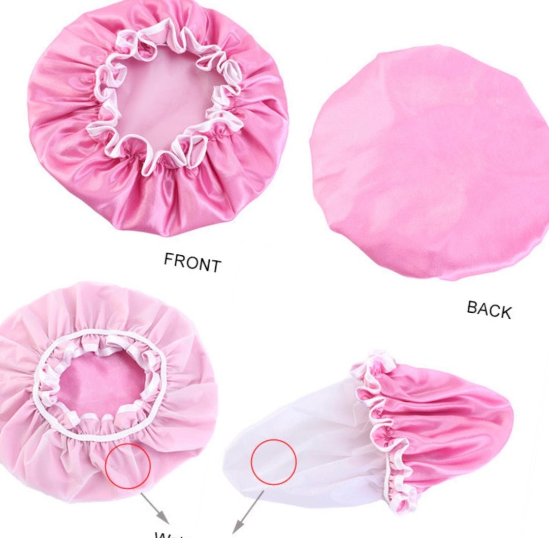 Children Luxury Satin Silk Doubled Layered Shower Bonnet Caps - Fatisha Boutique