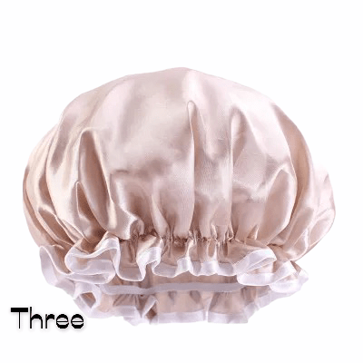 Children Luxury Satin Silk Doubled Layered Shower Bonnet Caps - Fatisha Boutique