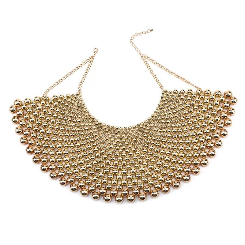 Cleopatra Beaded Collar Bib Choker Necklaces - Fatisha Boutique