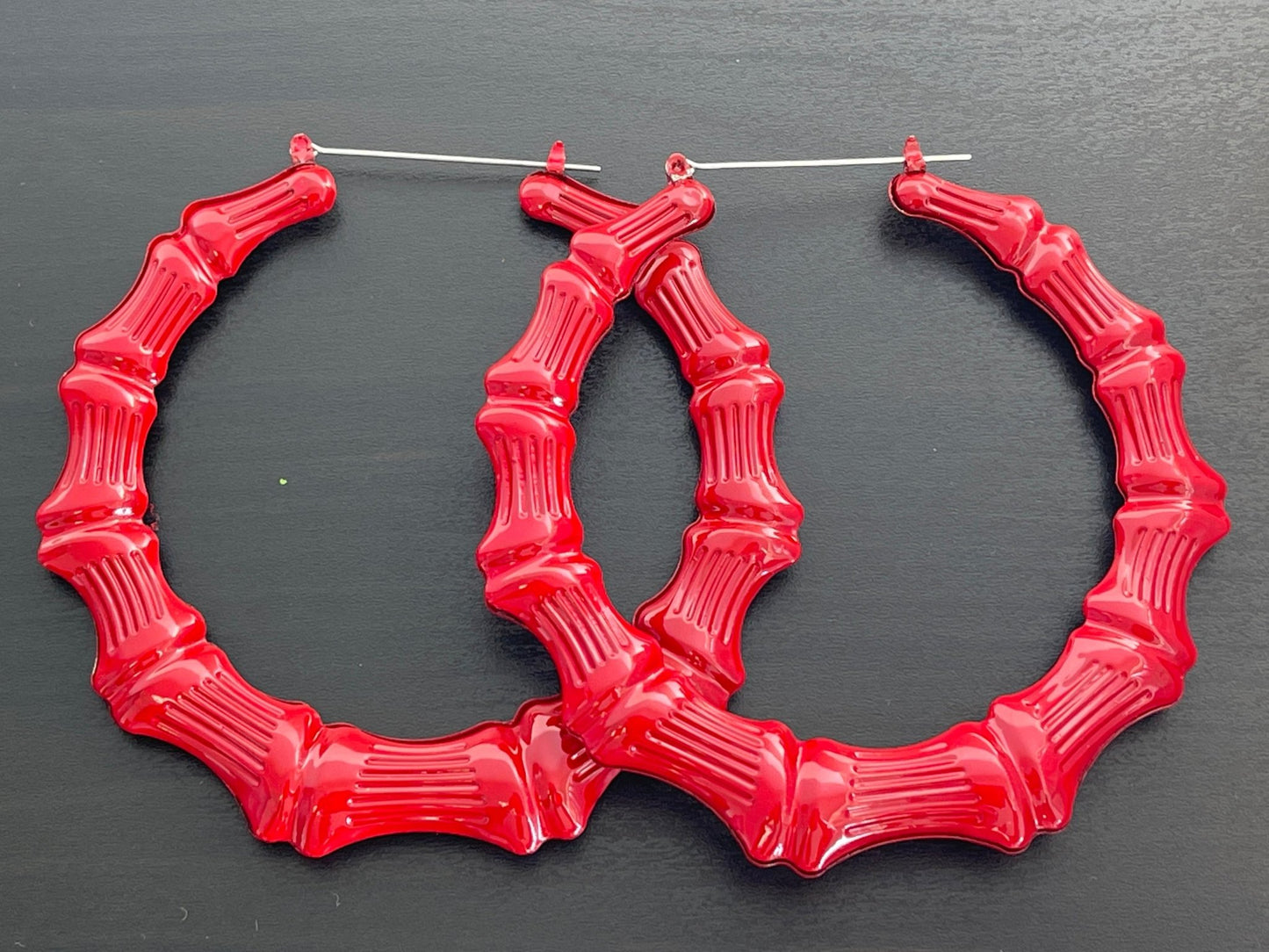 Colourful Punk Trendy Stylish Bamboo Hoop Earrings - Fatisha Boutique