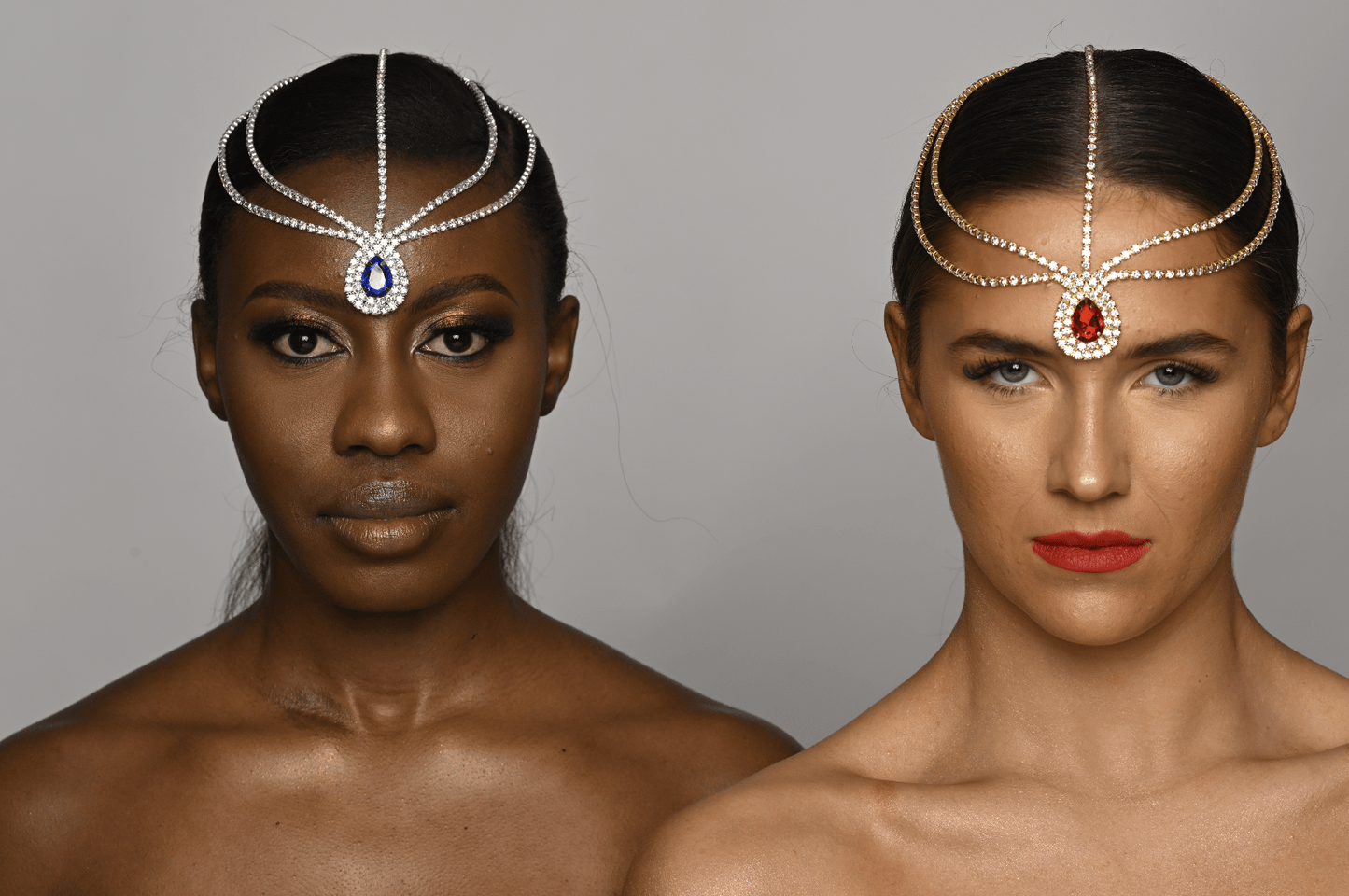 Crystal Diamante Rhinestone Multi layered Tassels Headpiece Hair Jewellery - Fatisha Boutique