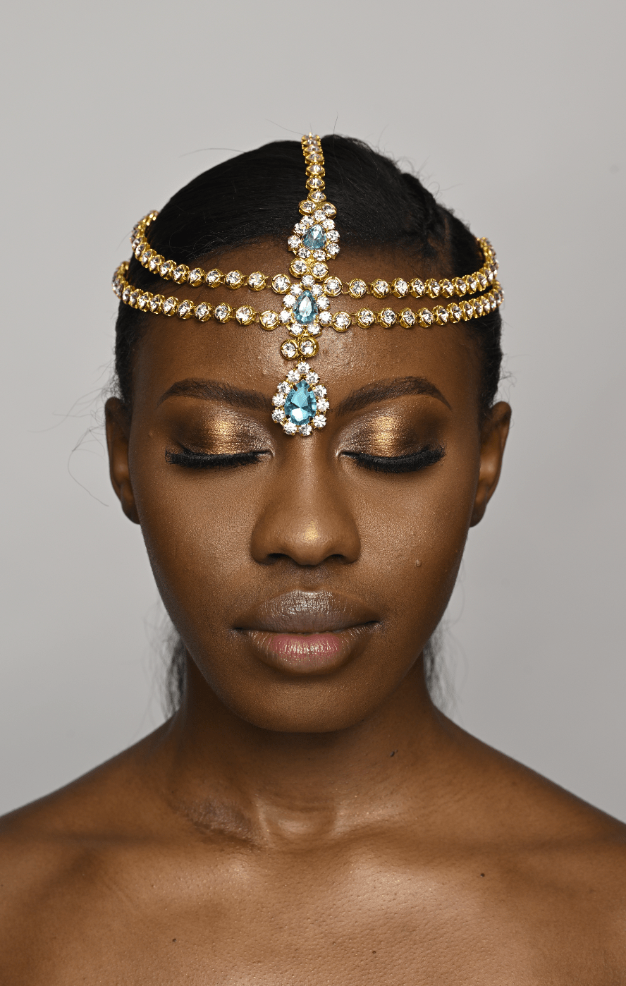 Crystal Diamante Rhinestone Multi layered Tassels Headpiece Hair Jewellery - Fatisha Boutique