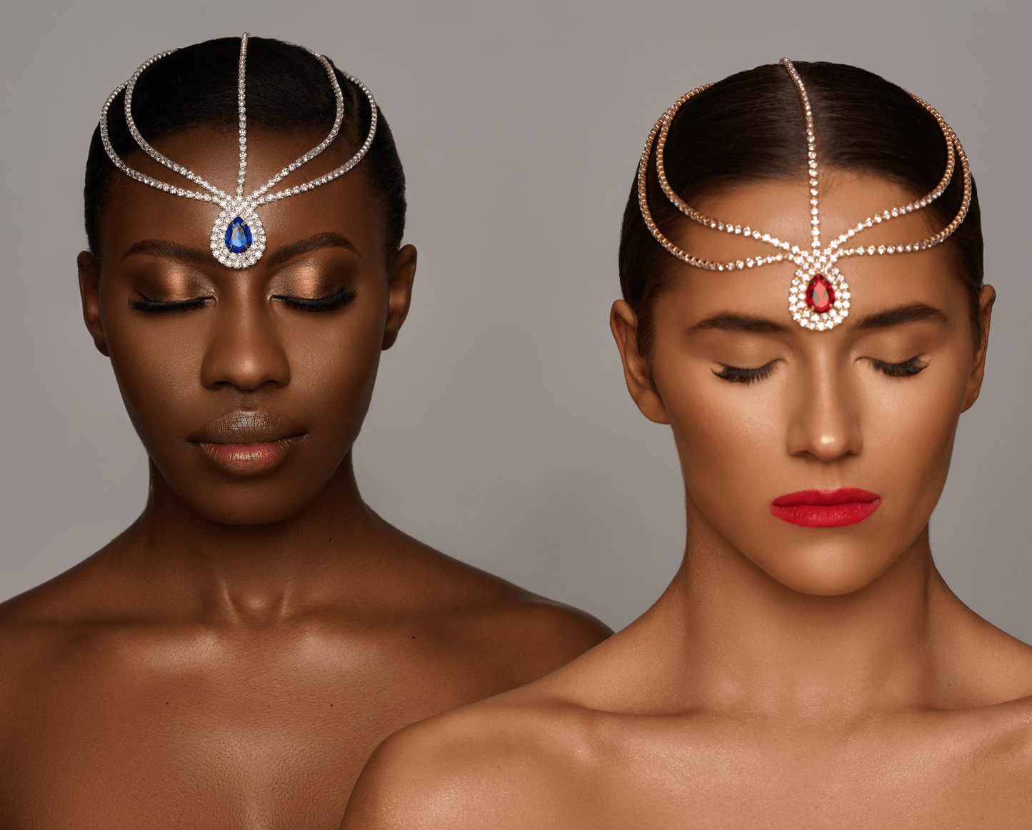 Crystal Diamante Rhinestone Multi layered Tassels Headpiece Hair Jewellery - Fatisha Boutique