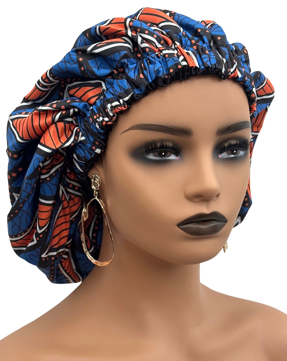 Double Layered Ankara Satin Silk Reversible Bonnet Cap - Fatisha Boutique