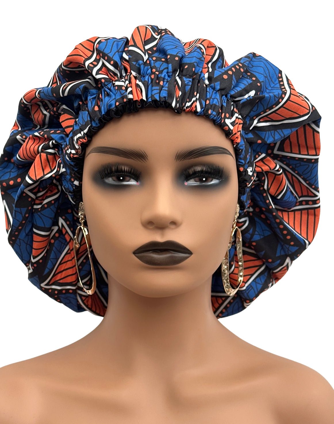 Double Layered Ankara Satin Silk Reversible Bonnet Cap - Fatisha Boutique