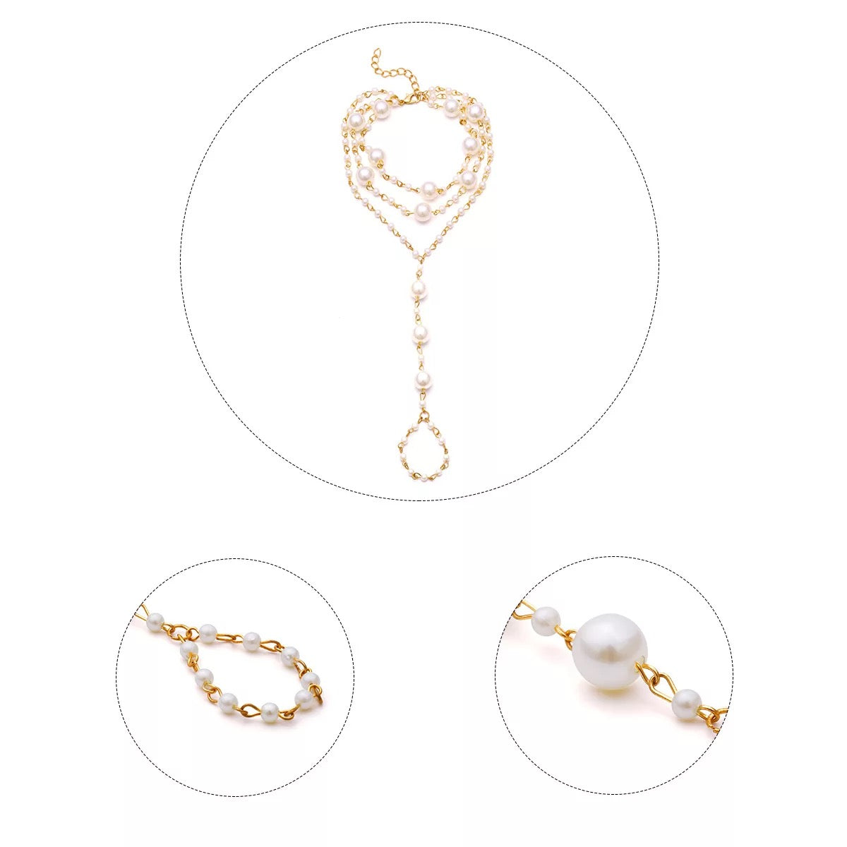 Pearl Barefoot Sandals (Pair) – Elegant Boho Foot Jewellery for Beach, Wedding & Summer | Free UK Shipping Included - Fatisha Boutique #