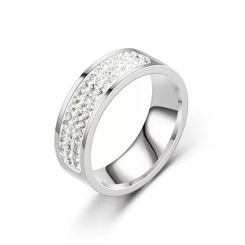 Elegant Multi-Color Sparkling Rhinestone Statement Rings – Gold & Silver Tone - Fatisha Boutique #