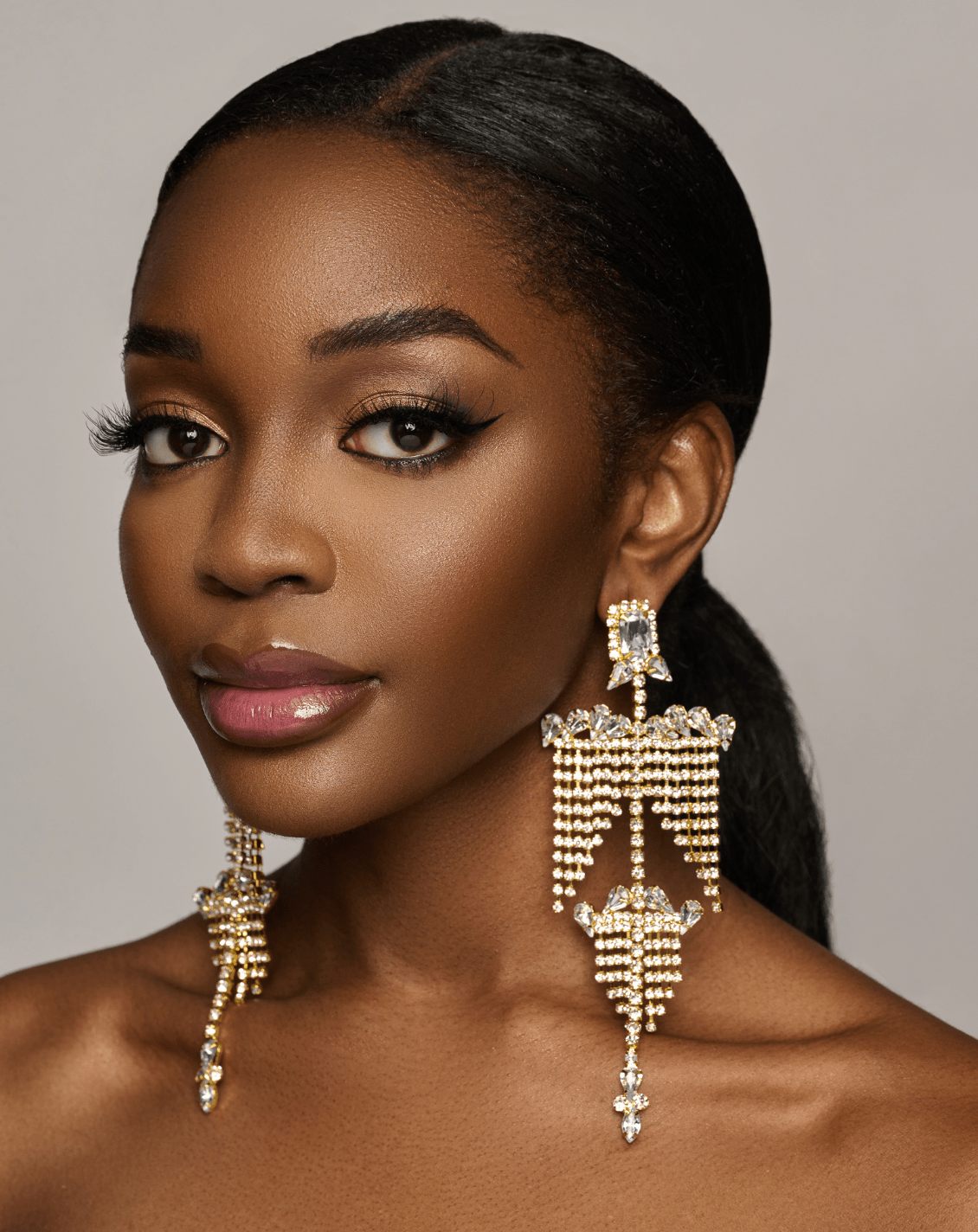Elegant Chandelier Crystal Earrings – Statement Bridal and Evening Jewellery - Fatisha Boutique