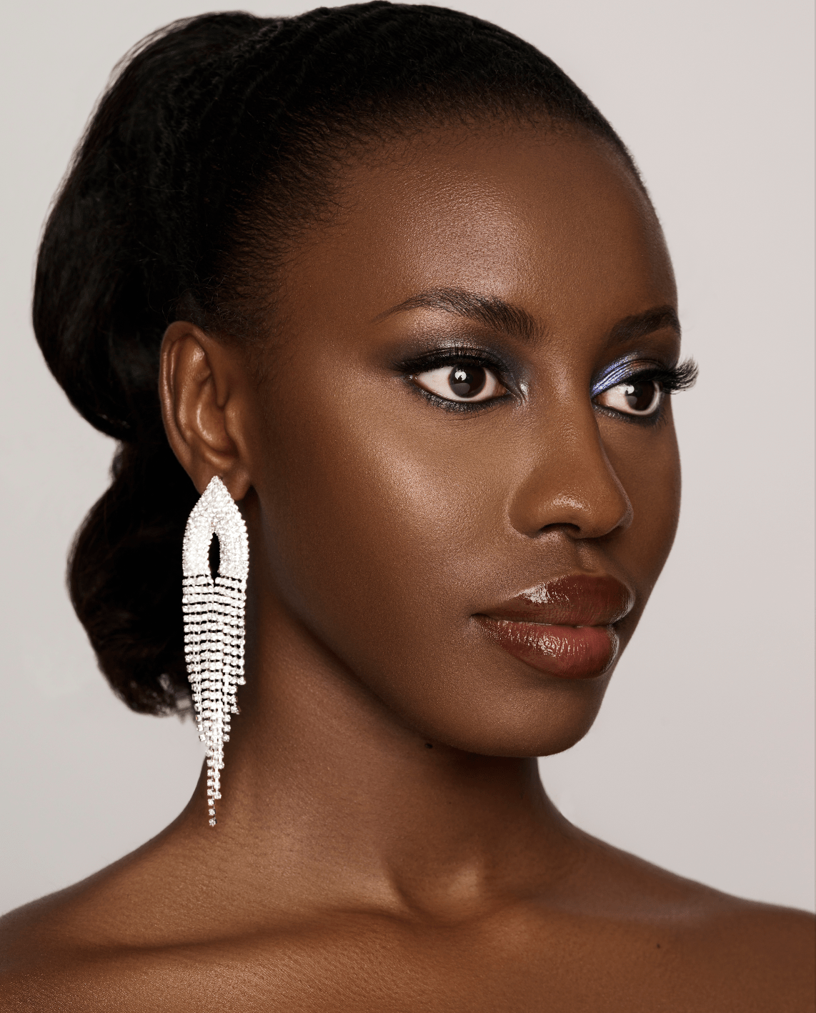 Elegant Crystal Diamante Rhinestone Tassels Stud Earrings - Fatisha Boutique
