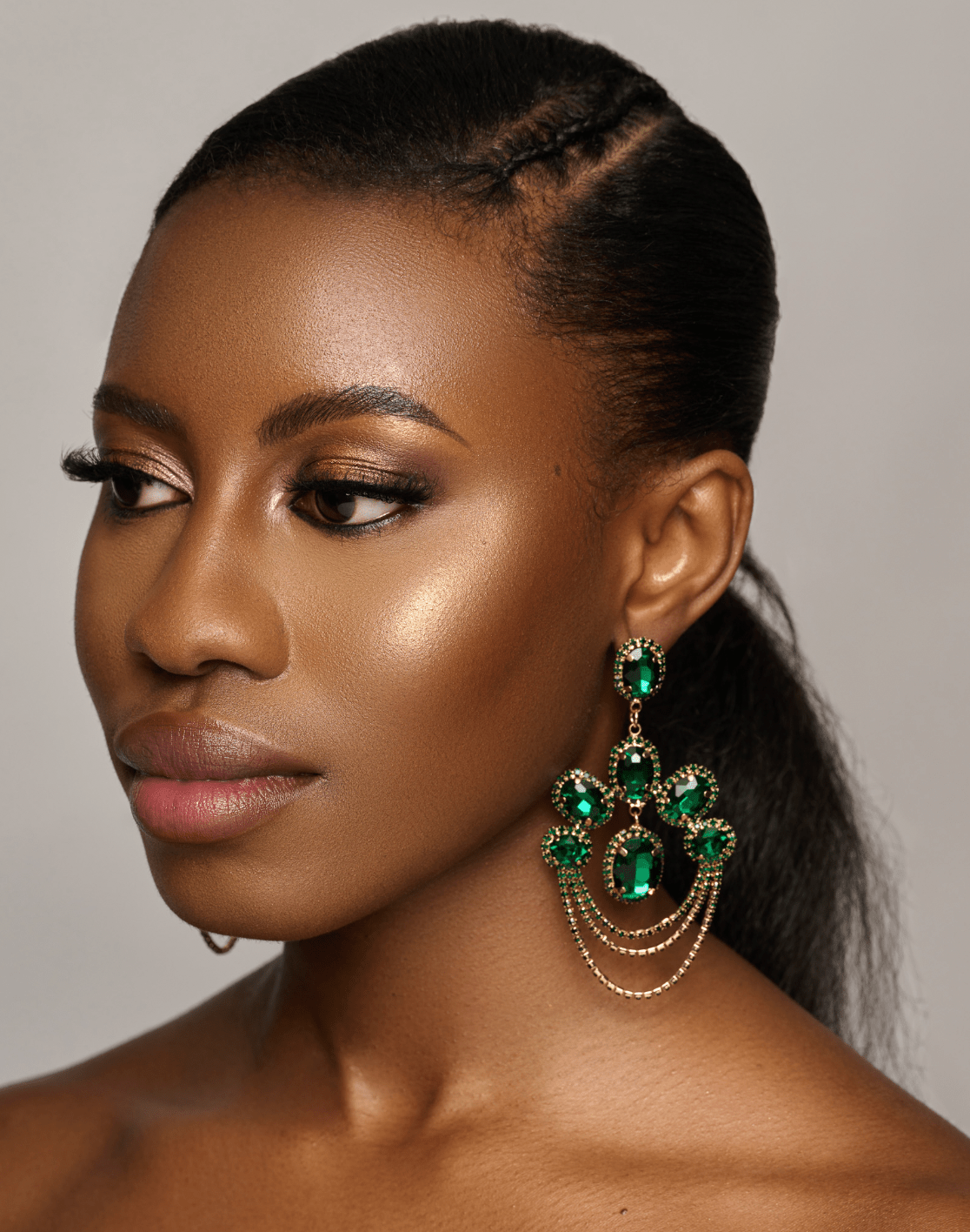 Elegant Luxurious Diamante Rhinestone Sparkle Tassels Statement Earrings - Fatisha Boutique