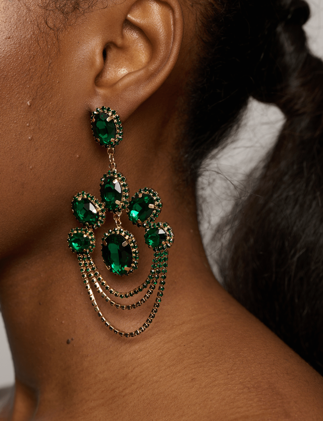 Elegant Luxurious Diamante Rhinestone Sparkle Tassels Statement Earrings - Fatisha Boutique