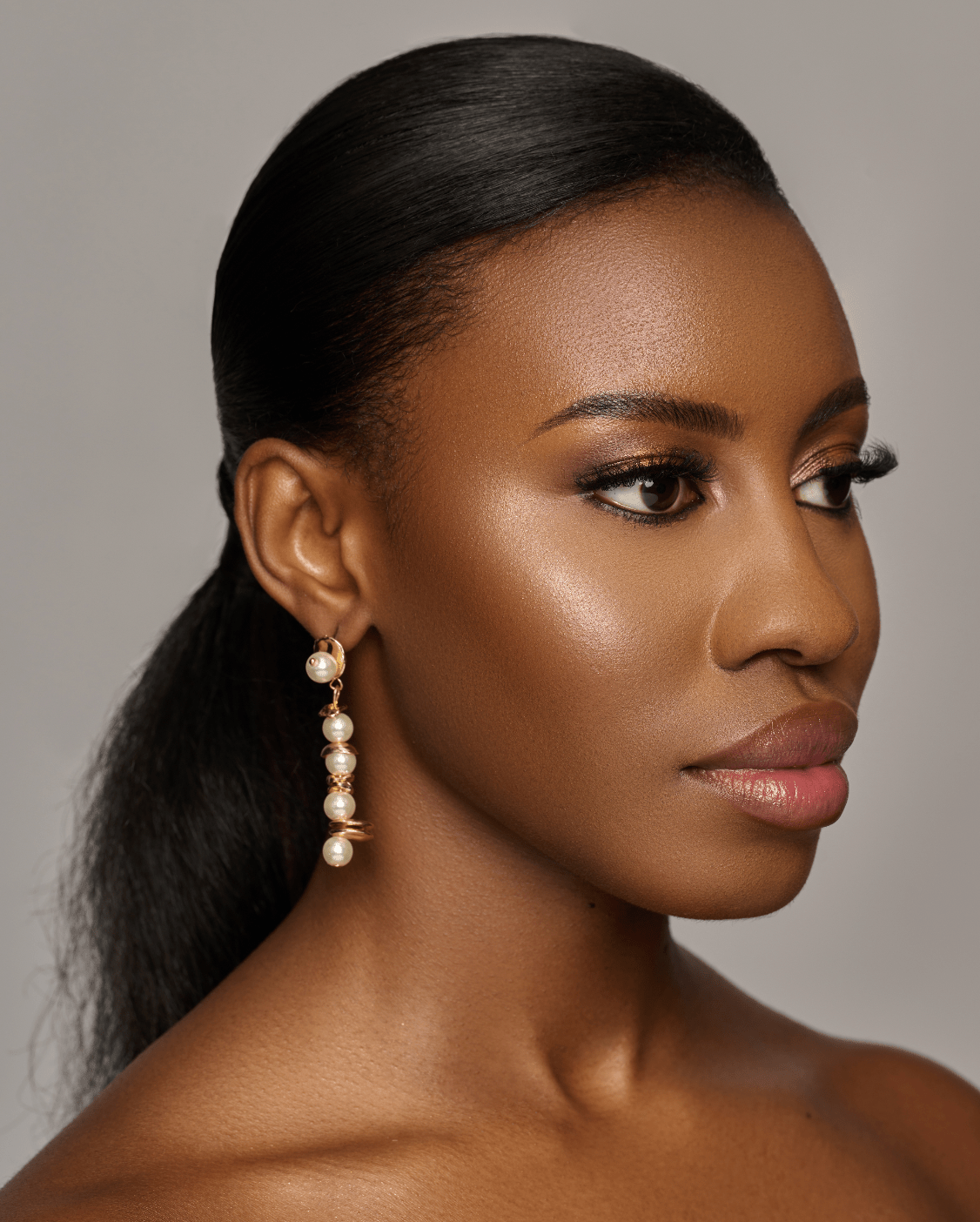 Elegant Pearl Drop Earrings – Classic Gold and Pearl Dangle Earrings for Special Occasions - Fatisha Boutique