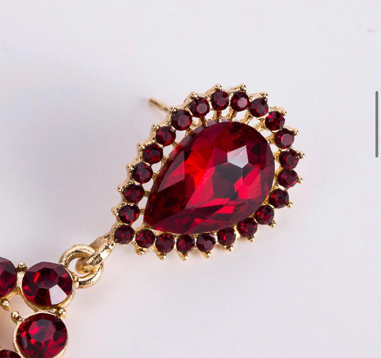 Elegant Rhinestone Teardrop Dangle Earrings - Fatisha Boutique