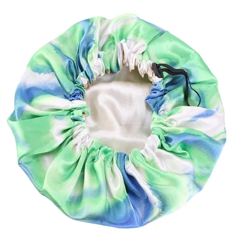 Kids Adjustable Double - Layered Reversible Satin Silk Bonnet Cap | Tie - Dye Sleep Cap | Hair Protection - Fatisha Boutique