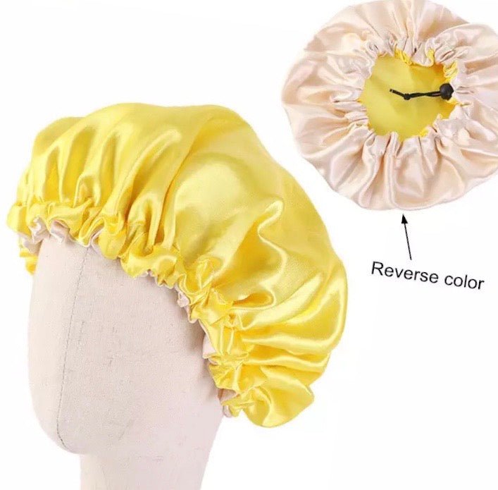 Kids Adjustable Double Layered Revisable Satin Silk Bonnet Caps - Fatisha Boutique