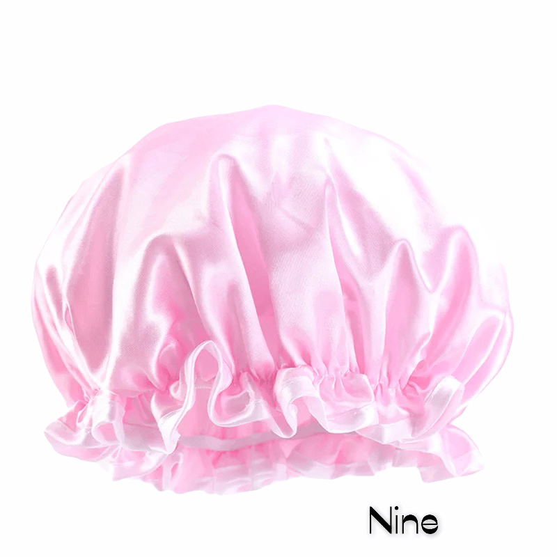 Kids Luxury Satin Silk Doubled Layered Shower Bonnet Caps - Fatisha Boutique