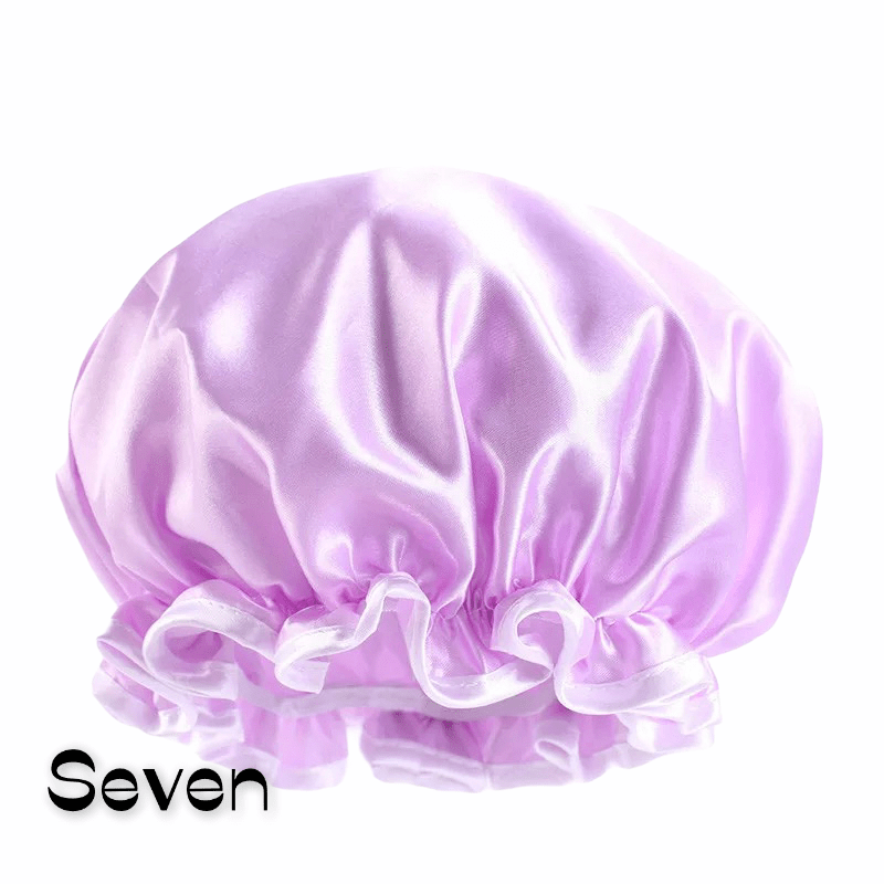 Kids Luxury Satin Silk Doubled Layered Shower Bonnet Caps - Fatisha Boutique