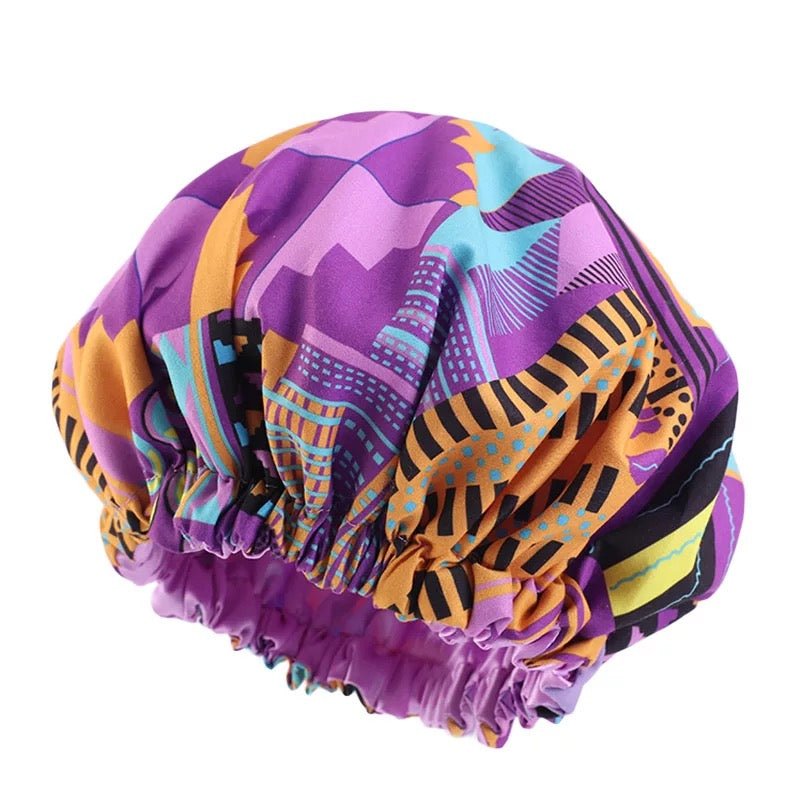 Kids Reversible Satin Bonnet Caps - African Ankara Print (Multiple Designs) - Fatisha Boutique