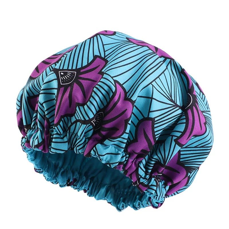 Kids Reversible Satin Bonnet Caps - African Ankara Print (Multiple Designs) - Fatisha Boutique
