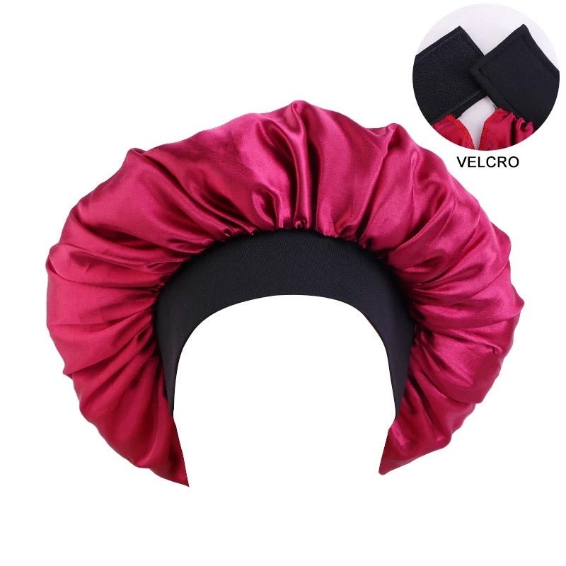 Large Adjustable Band Satin Silk Single Layered Luxury Stylish Bonnet Caps - Fatisha Boutique