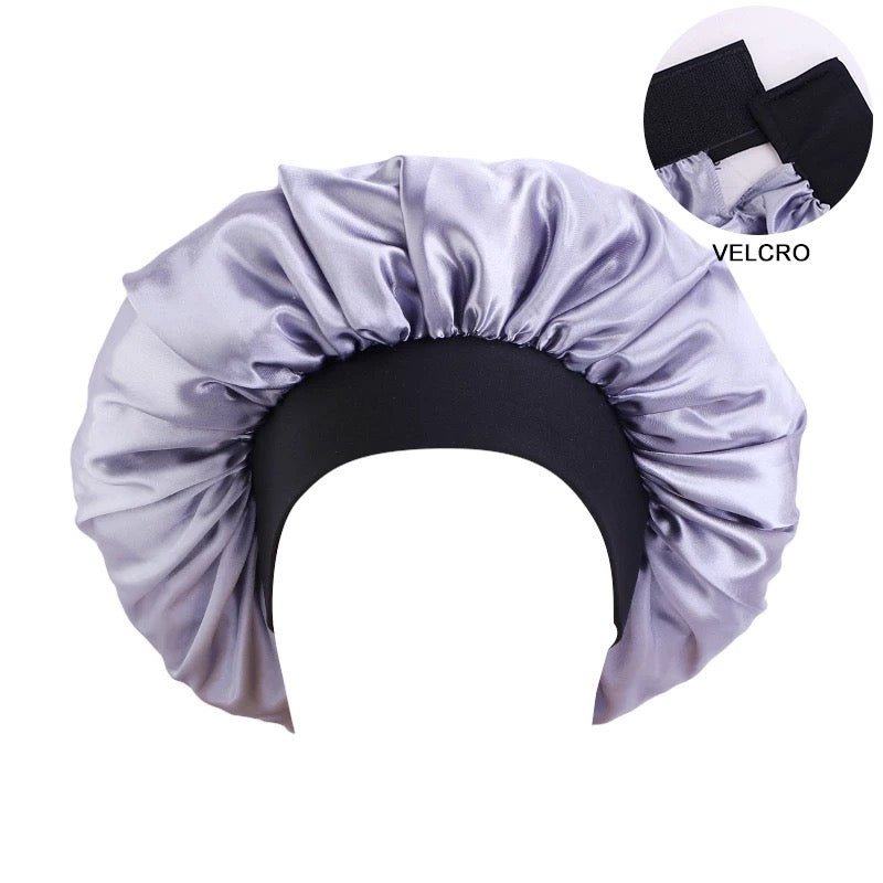 Large Adjustable Band Satin Silk Single Layered Luxury Stylish Bonnet Caps - Fatisha Boutique