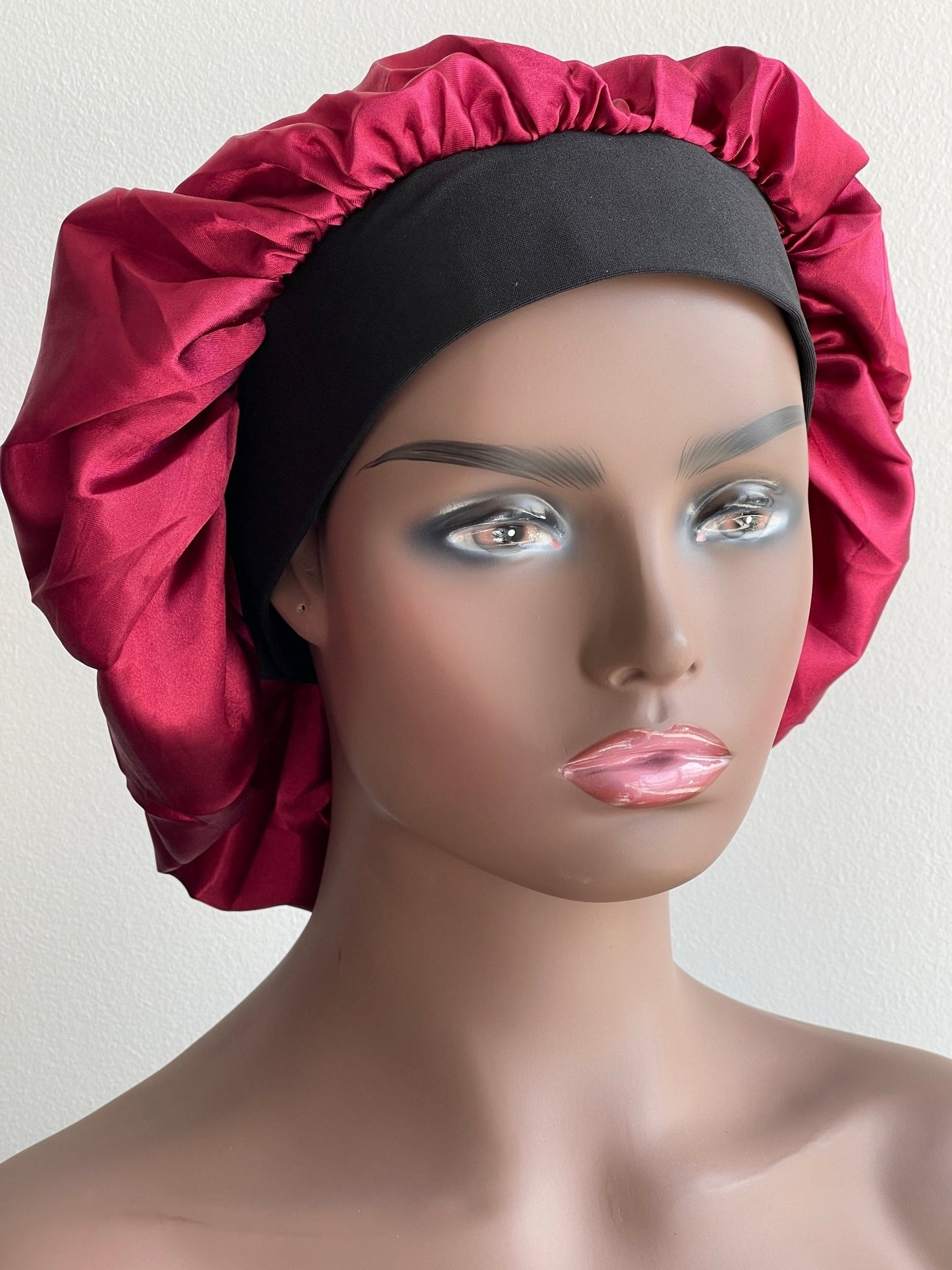 Large Adjustable Band Satin Silk Single Layered Luxury Stylish Bonnet Caps - Fatisha Boutique
