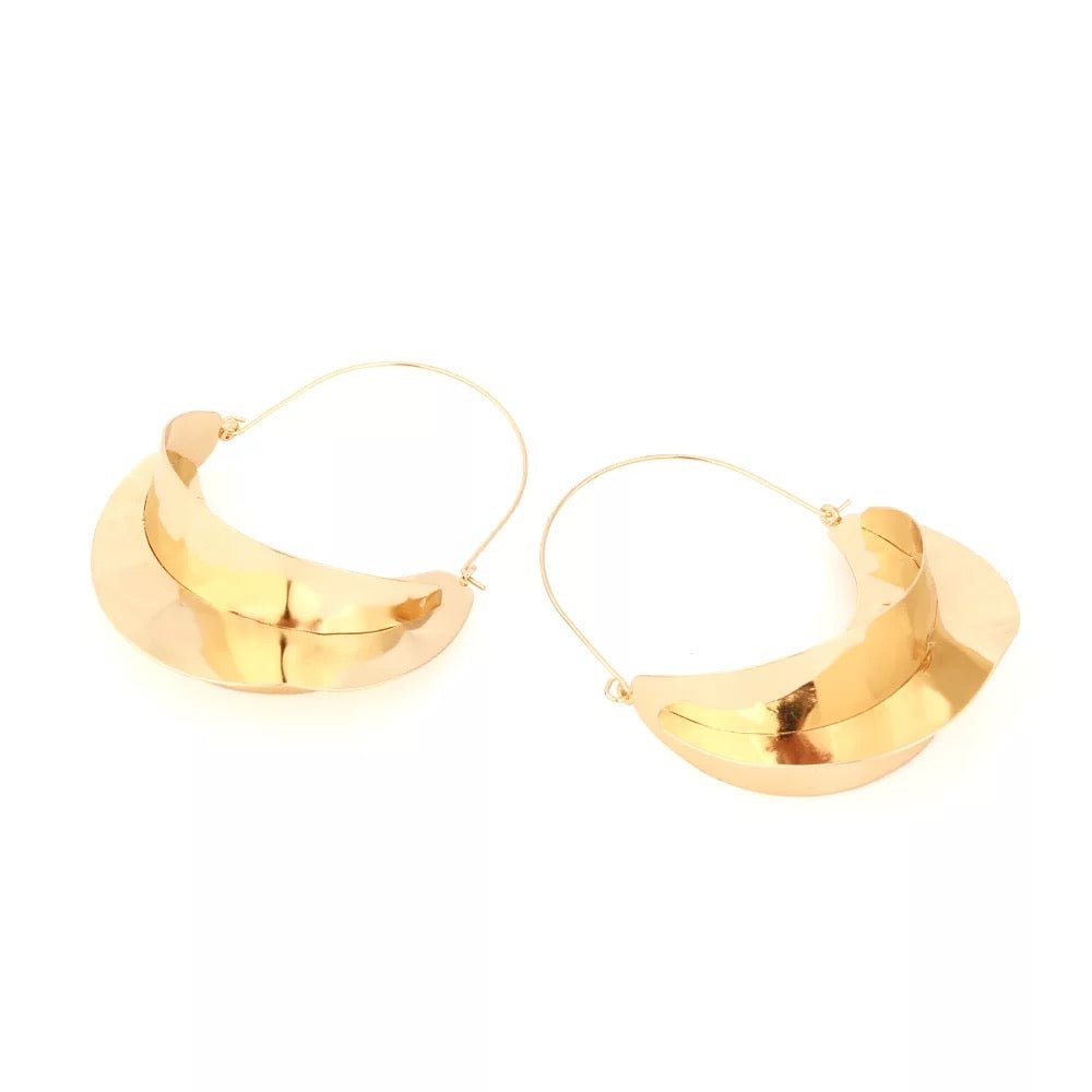 Large Statement Alloy Stud Earrings - Fatisha Boutique