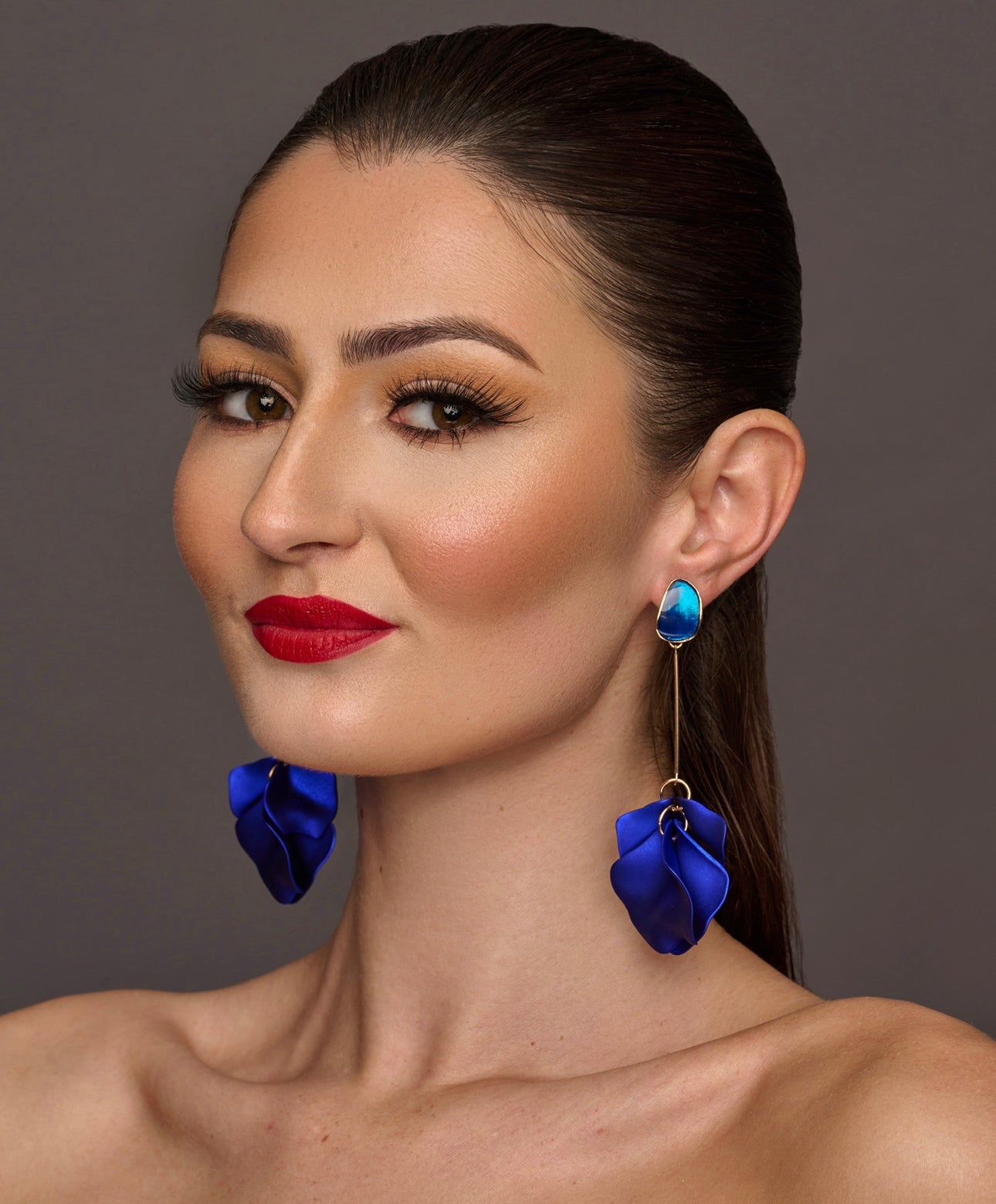 Lightweight Acrylic Flower Petals Wire Dangle Drop Earrings - Fatisha Boutique