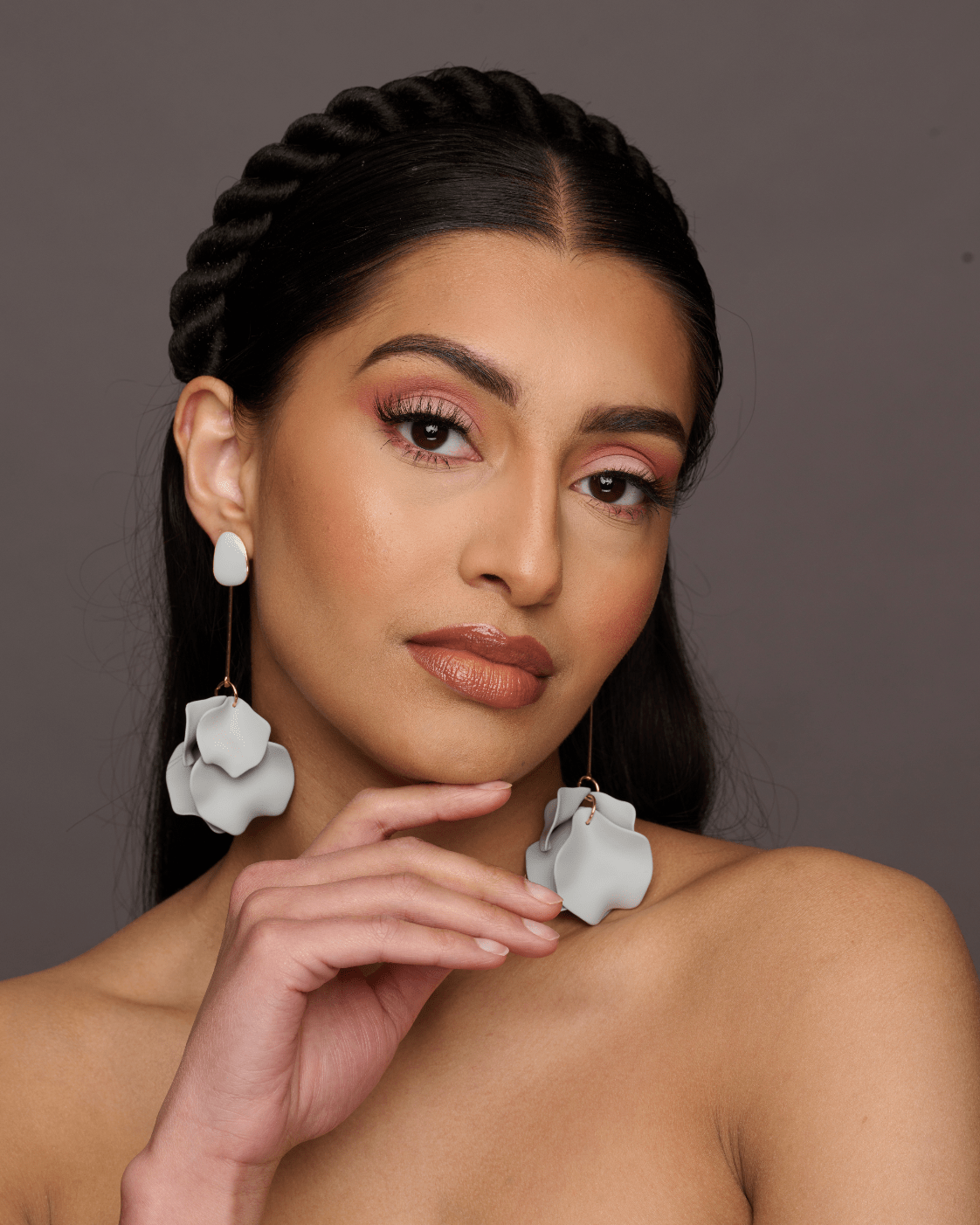 Lightweight Acrylic Flower Petals Wire Dangle Drop Earrings - Fatisha Boutique