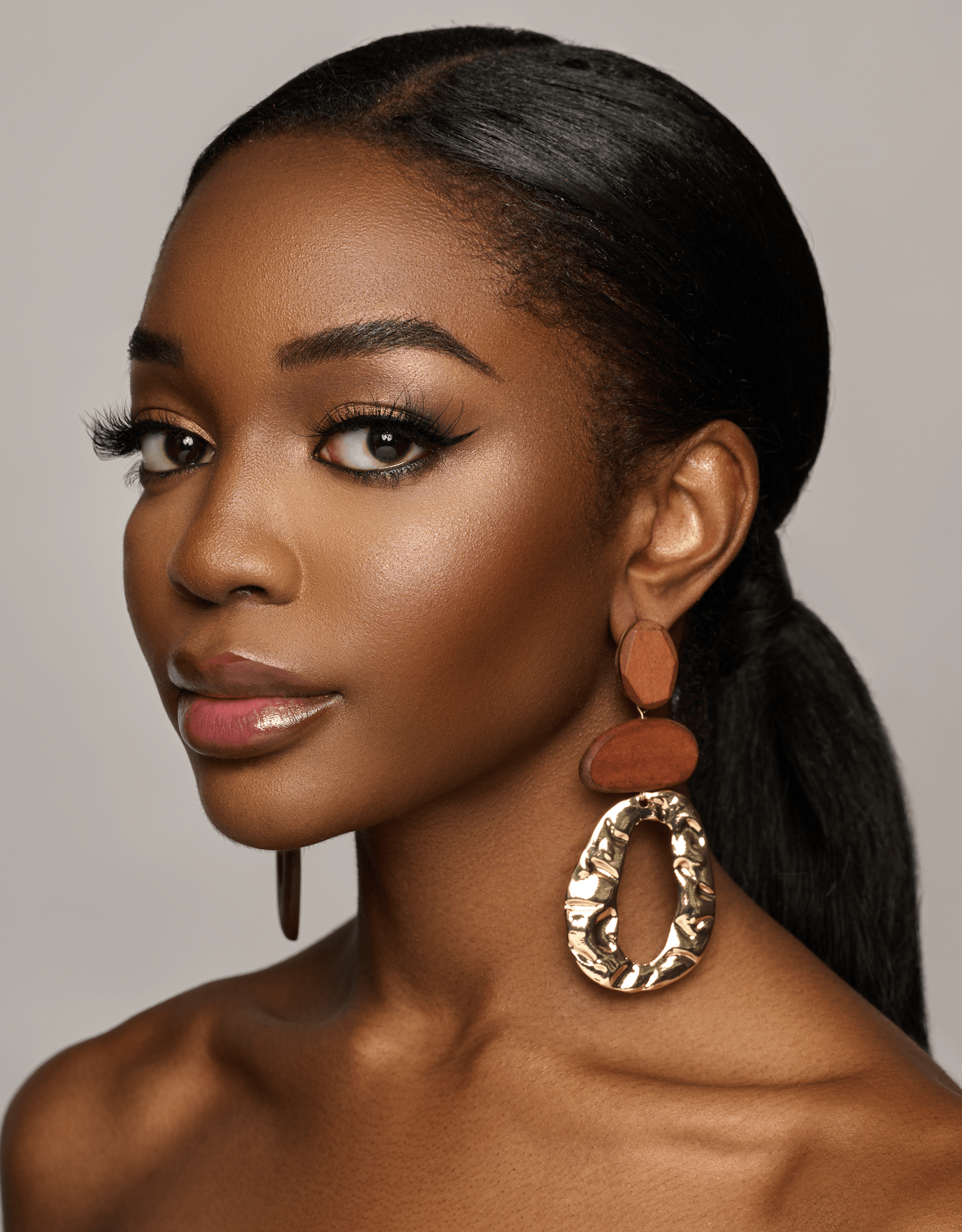 Long Wooden Asymmetric Designed Ethnic Dangle Earrings - Fatisha Boutique