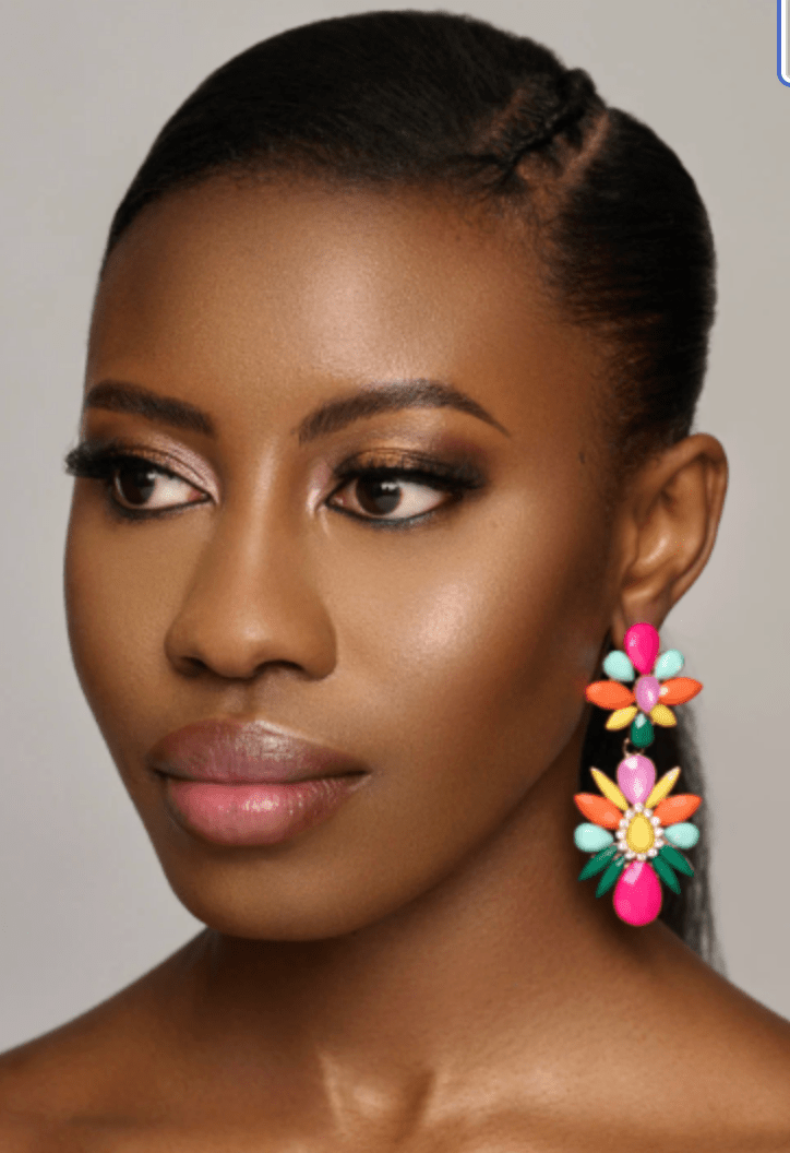 Multicolour Elegant Flower Design Stud Earrings - Fatisha Boutique