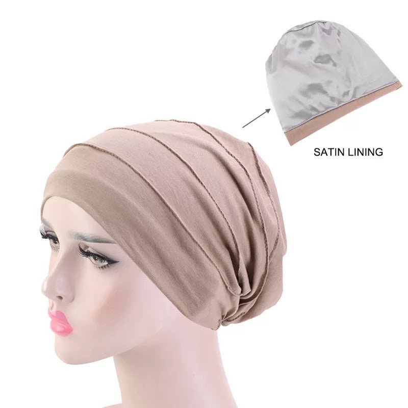Soft Double Layered Ready to Wear Turban Caps - Fatisha Boutique