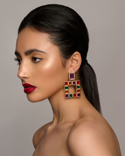 Extra Large Oversized Triangle Statement Hoop Earrings