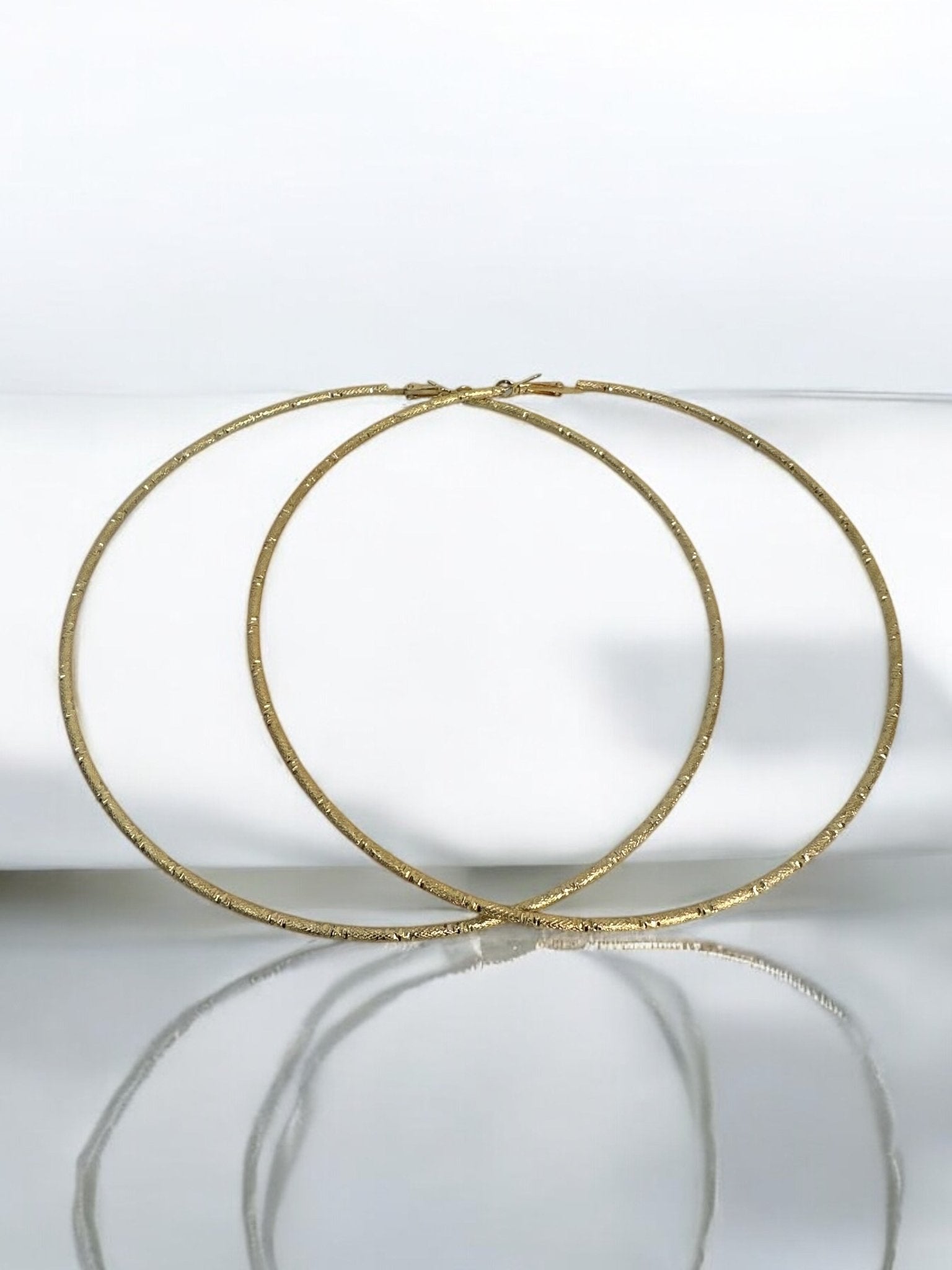 14CM Oversized Statement Hoop Earrings - Fatisha Boutique